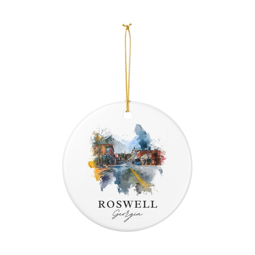 Roswell Georgia Ornament: Unique Roswell Souvenir, Roswell Georgia Xmas Decor, and Authentic Roswell Gift