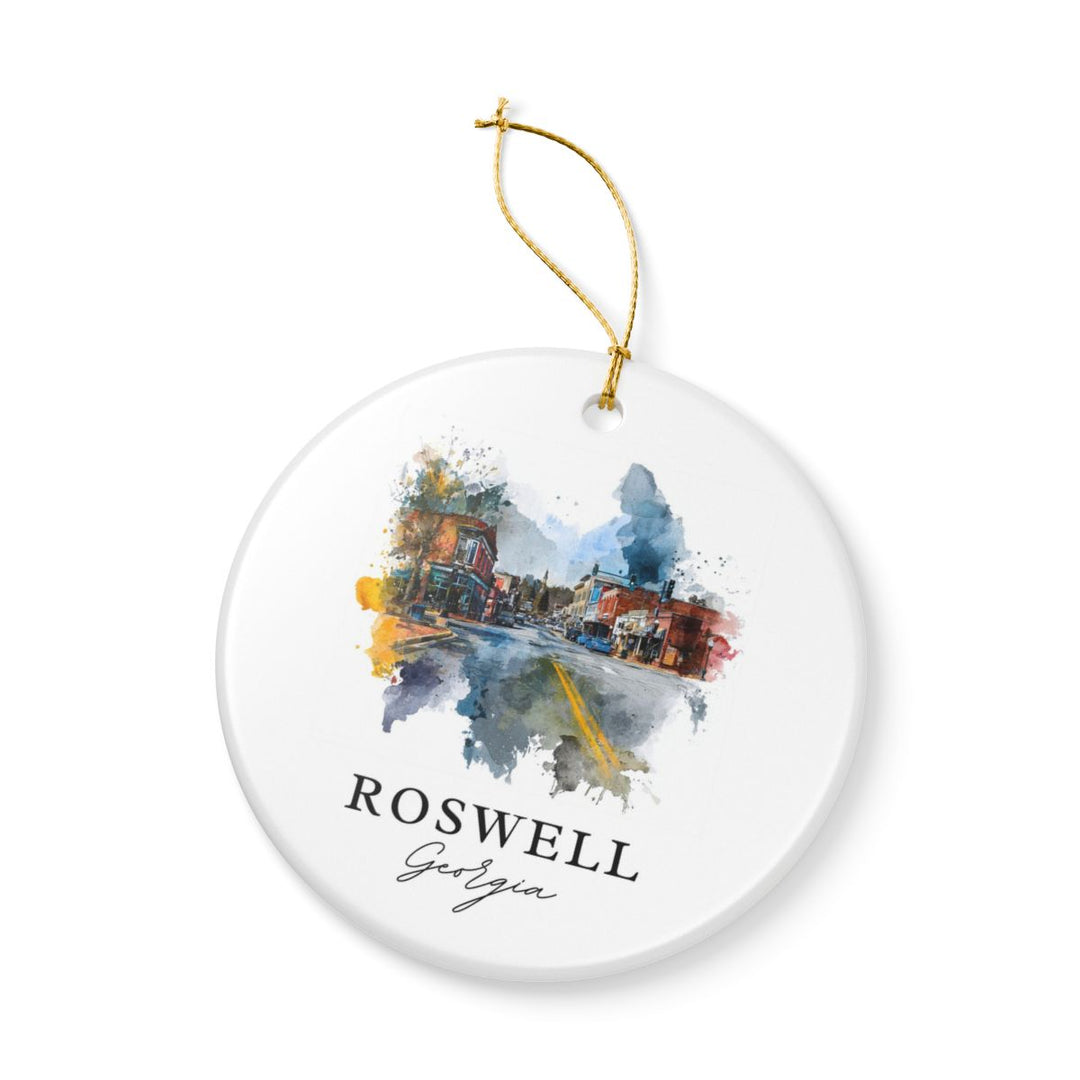 Roswell Georgia Ornament: Unique Roswell Souvenir, Roswell Georgia Xmas Decor, and Authentic Roswell Gift