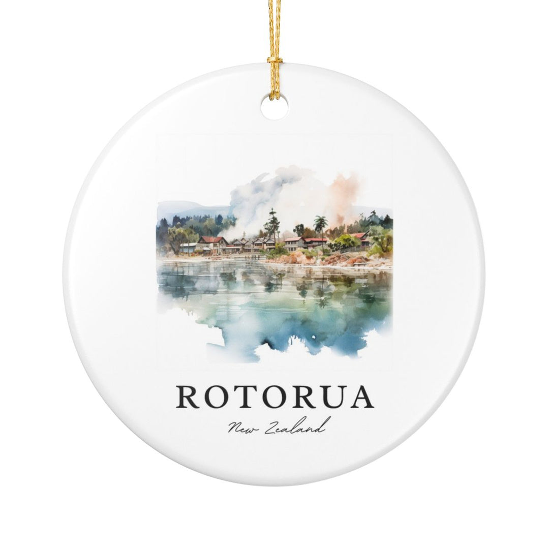 Rotorua New Zealand Ornament: Unique Rotorua Souvenir, Rotorua New Zealand Xmas Decor, and Authentic Rotorua Gift