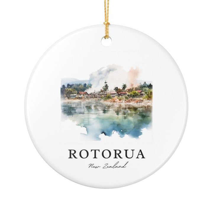 Rotorua New Zealand Ornament: Unique Rotorua Souvenir, Rotorua New Zealand Xmas Decor, and Authentic Rotorua Gift