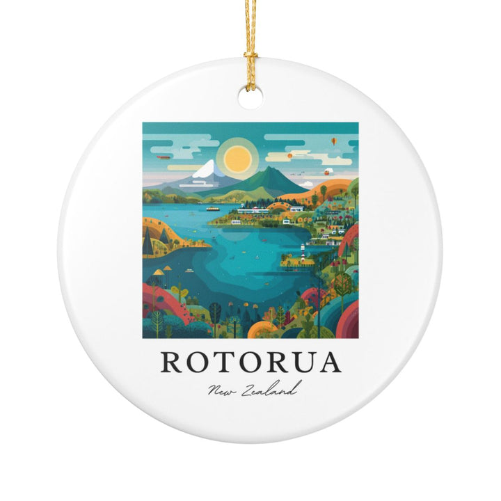Rotorua New Zealand Ornament: Unique Rotorua Souvenir, Rotorua New Zealand Xmas Decor, and Authentic Rotorua Gift