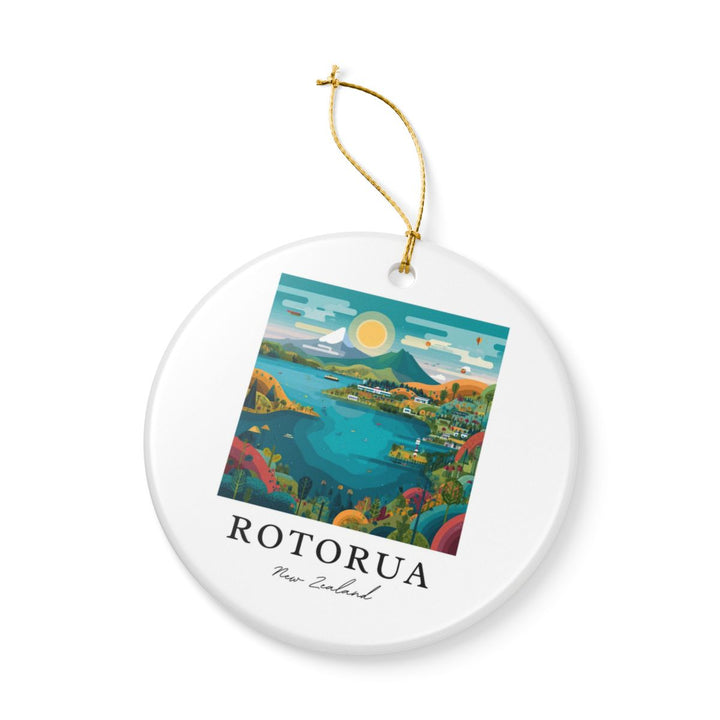 Rotorua New Zealand Ornament: Unique Rotorua Souvenir, Rotorua New Zealand Xmas Decor, and Authentic Rotorua Gift