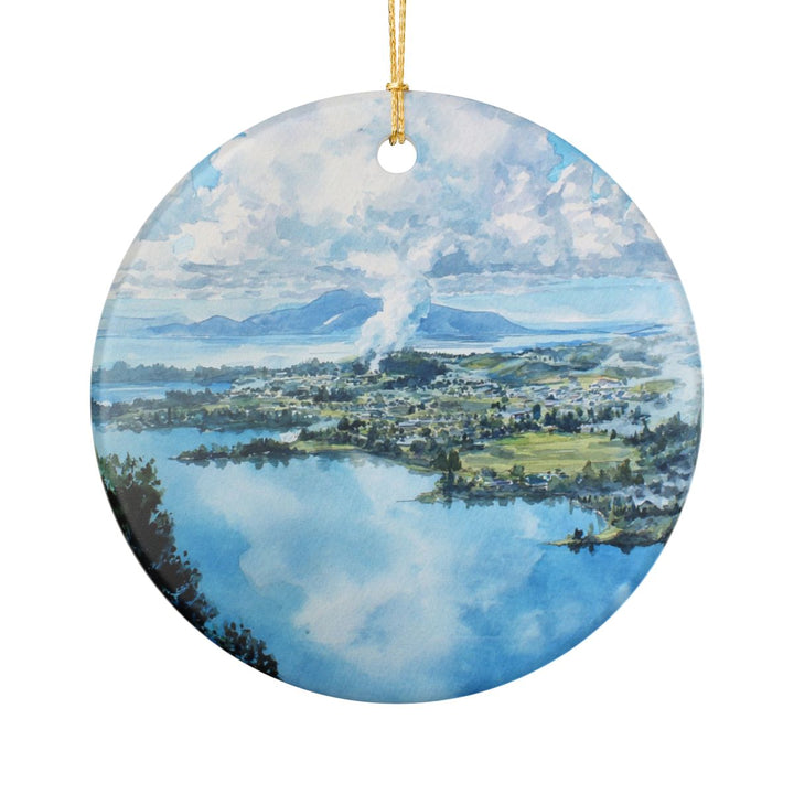 Rotorua New Zealand Ornament: Unique Rotorua Souvenir, Rotorua New Zealand Xmas Decor, and Authentic Rotorua Gift