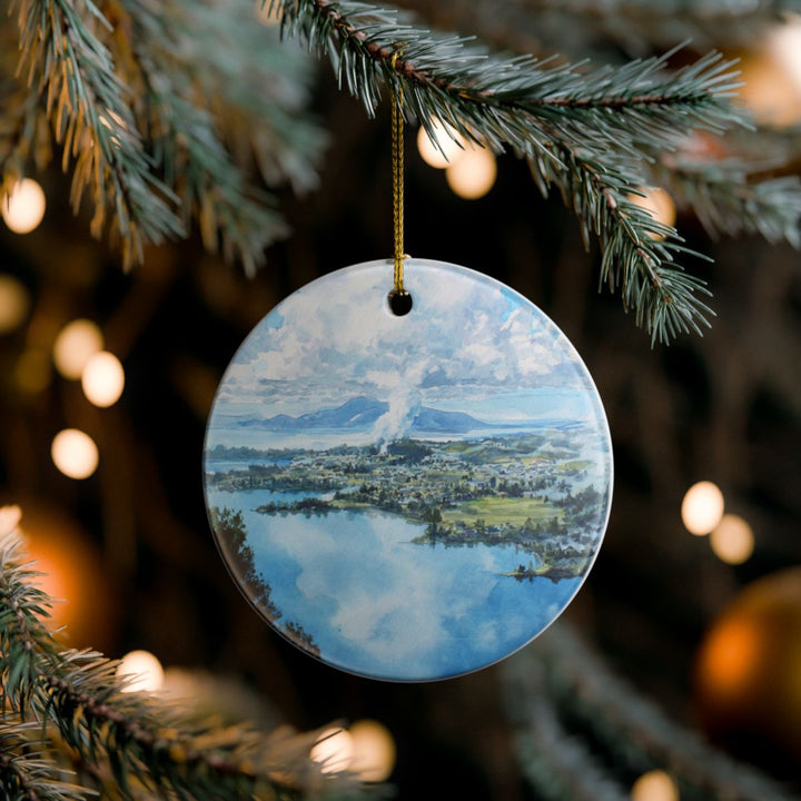 Rotorua New Zealand Ornament: Unique Rotorua Souvenir, Rotorua New Zealand Xmas Decor, and Authentic Rotorua Gift