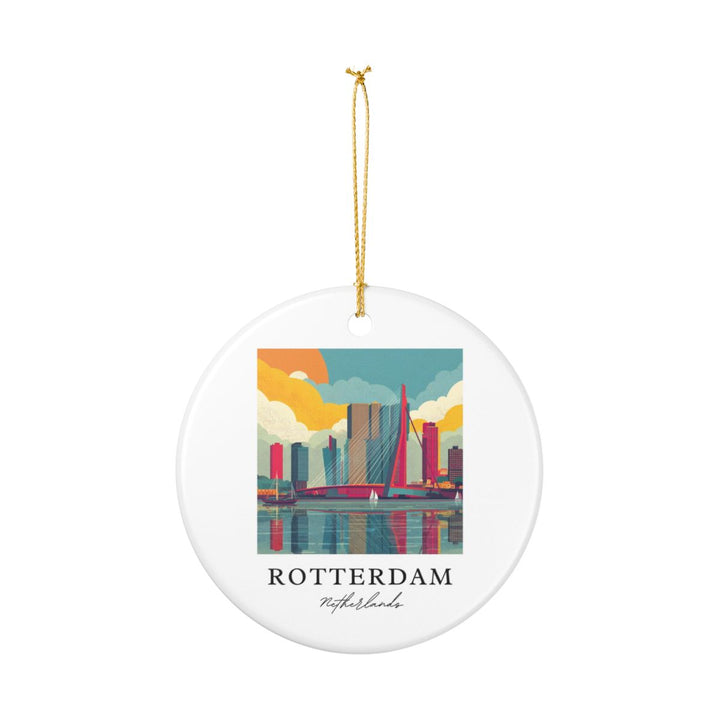 Rotterdam Netherlands Ornament: Unique Rotterdam Souvenir, Rotterdam Netherlands Xmas Decor, and Authentic Rotterdam Gift
