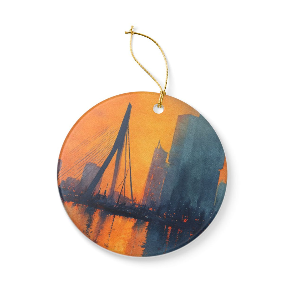 Rotterdam Netherlands Ornament: Unique Rotterdam Souvenir, Rotterdam Netherlands Xmas Decor, and Authentic Rotterdam Gift