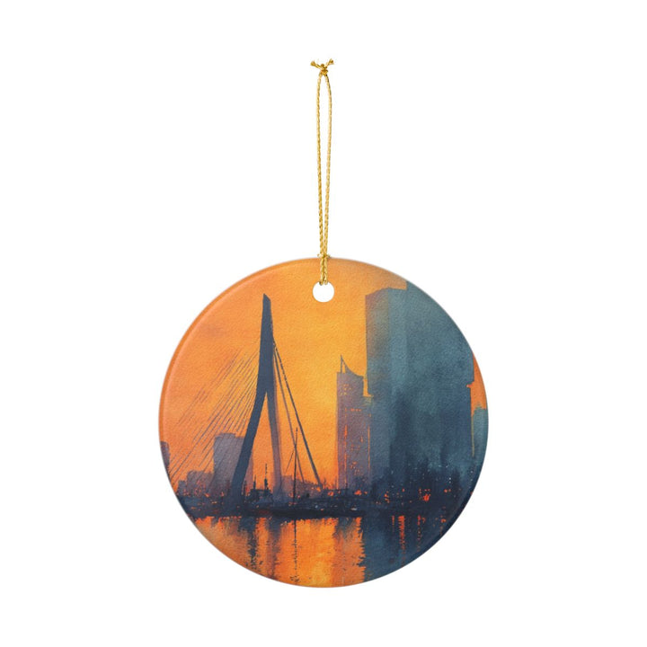 Rotterdam Netherlands Ornament: Unique Rotterdam Souvenir, Rotterdam Netherlands Xmas Decor, and Authentic Rotterdam Gift