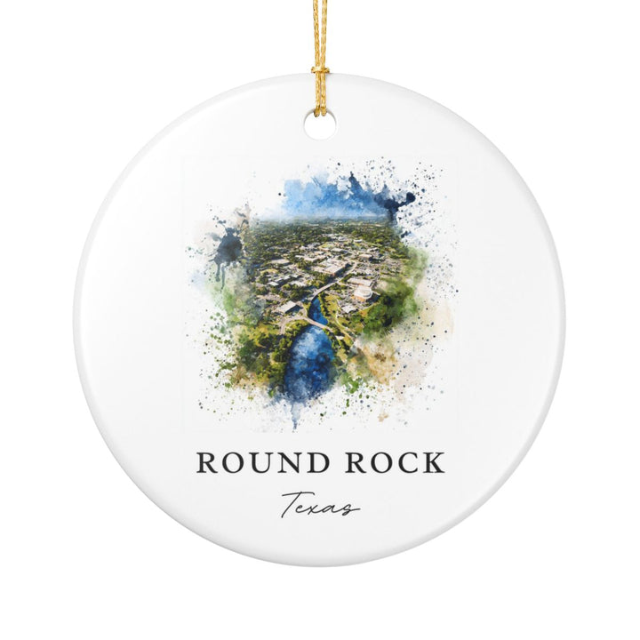 Round Rock Texas Ornament: Unique Round Rock Souvenir, Round Rock Texas Xmas Decor, and Authentic Round Rock Gift