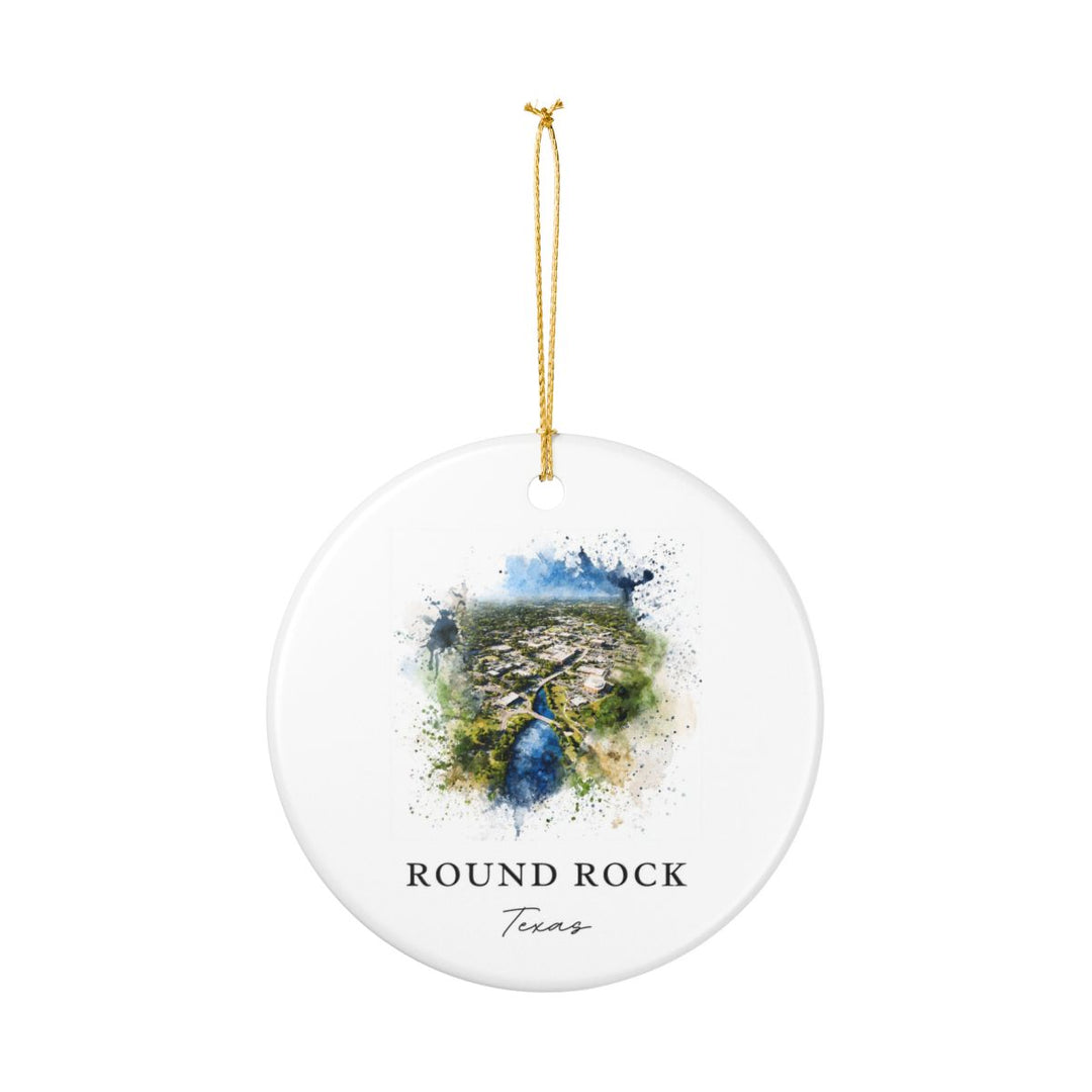 Round Rock Texas Ornament: Unique Round Rock Souvenir, Round Rock Texas Xmas Decor, and Authentic Round Rock Gift
