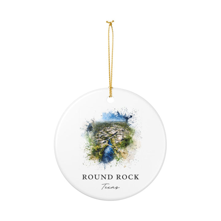 Round Rock Texas Ornament: Unique Round Rock Souvenir, Round Rock Texas Xmas Decor, and Authentic Round Rock Gift