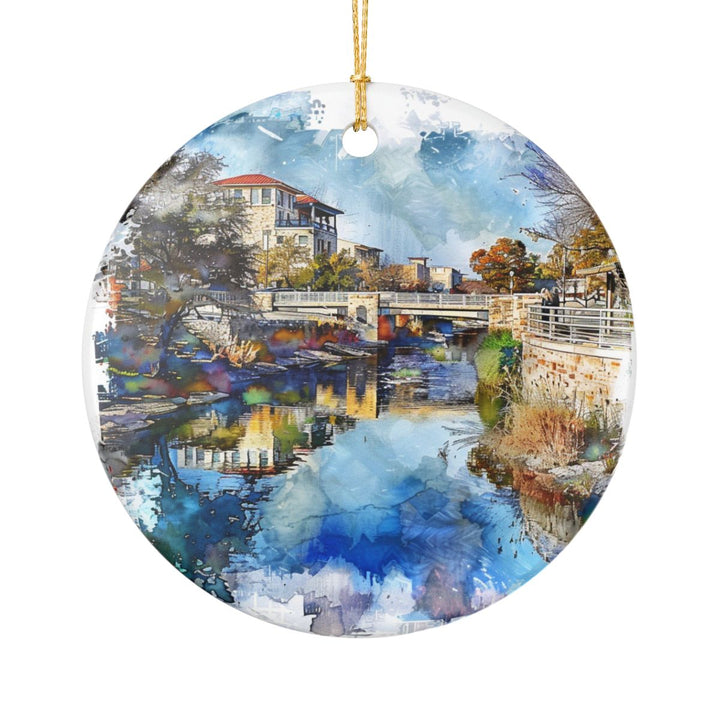 Round Rock TX Texas Ornament: Unique Round Rock TX Souvenir, Round Rock TX Texas Xmas Decor, and Authentic Round Rock TX Gift