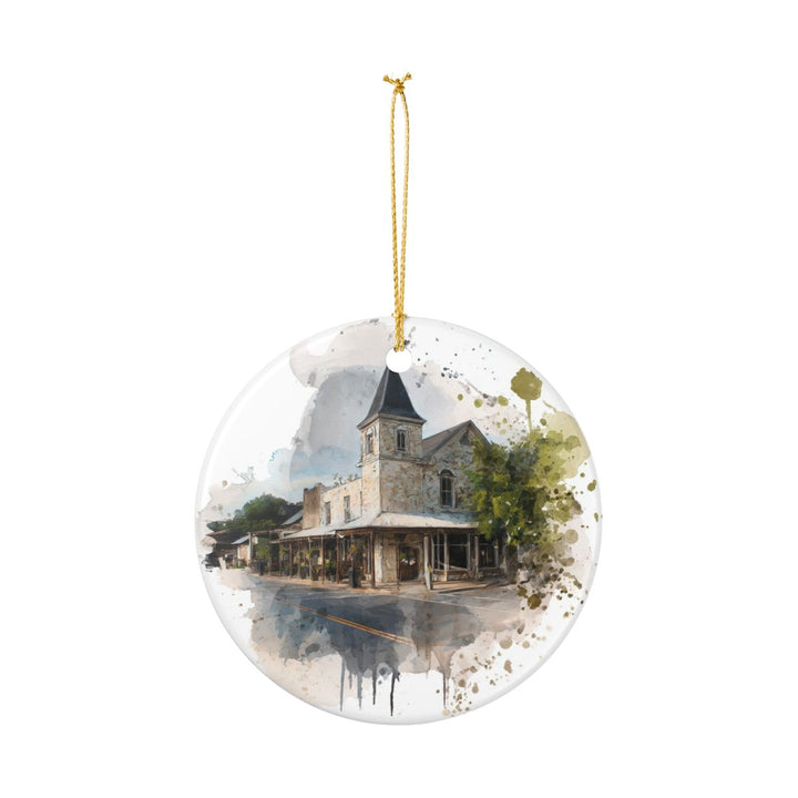 Round Top TX Ornament: Unique Round Top Souvenir, Round Top Texas Xmas Decor, and Authentic Round Top Gift