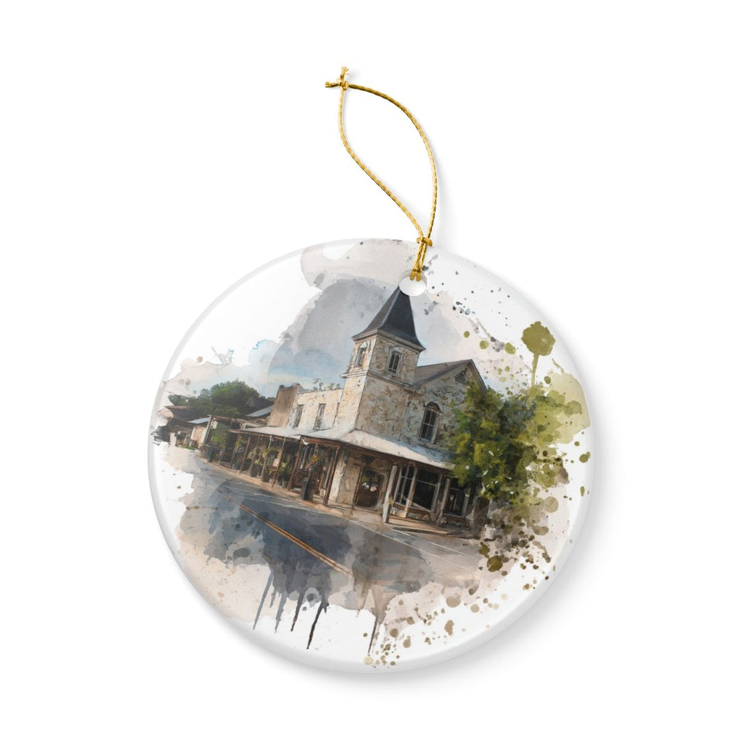 Round Top TX Ornament: Unique Round Top Souvenir, Round Top Texas Xmas Decor, and Authentic Round Top Gift