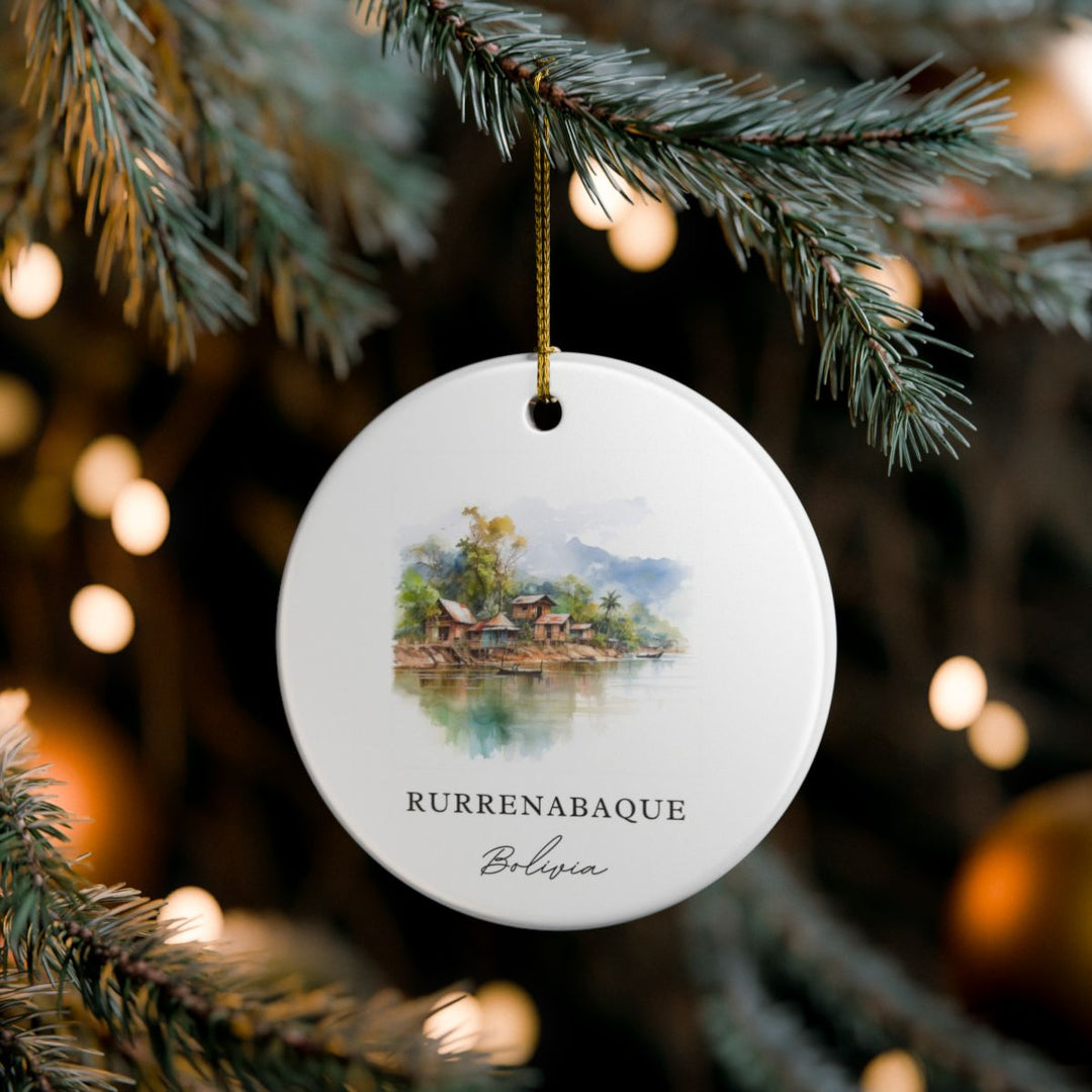 Rurrenabaque Bolivia Ornament: Unique Rurrenabaque Souvenir, Rurrenabaque Bolivia Xmas Decor, and Authentic Rurrenabaque Gift