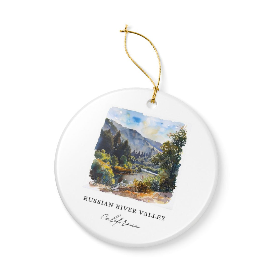 Russian River Valley Ornament: Unique Russian River Valley Souvenir, Russian River Valley Xmas Decor, and Authentic Russian River Valley Gift