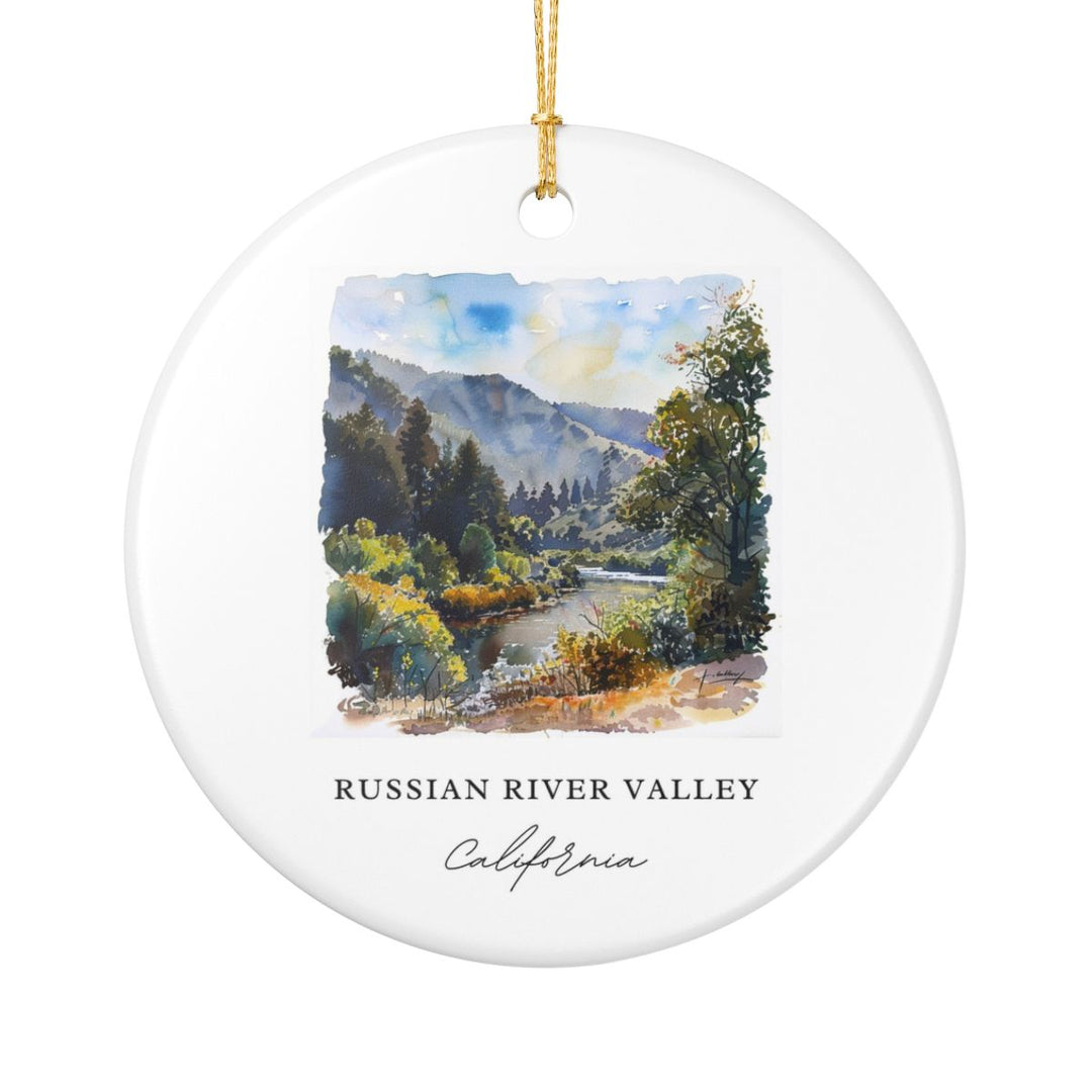 Russian River Valley Ornament: Unique Russian River Valley Souvenir, Russian River Valley Xmas Decor, and Authentic Russian River Valley Gift