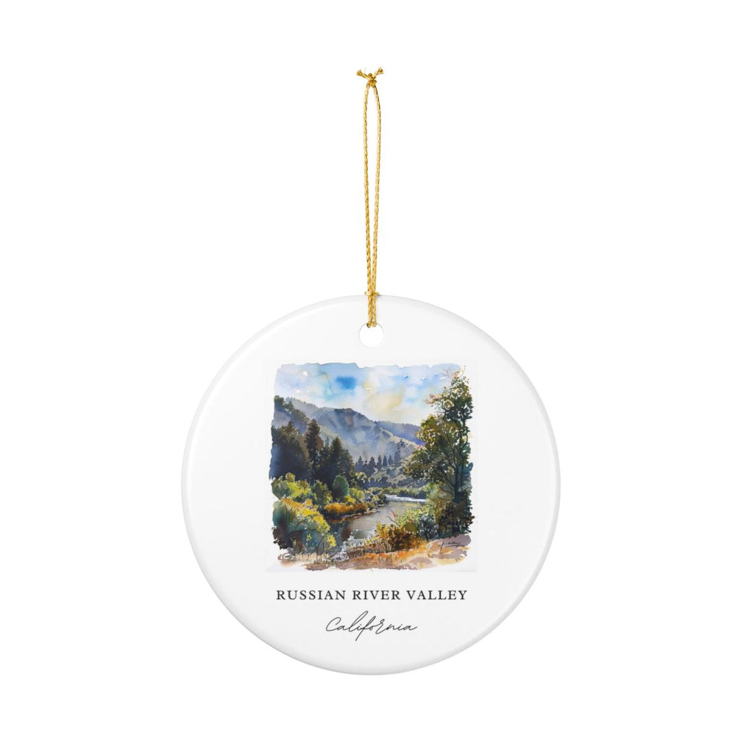 Russian River Valley Ornament: Unique Russian River Valley Souvenir, Russian River Valley Xmas Decor, and Authentic Russian River Valley Gift