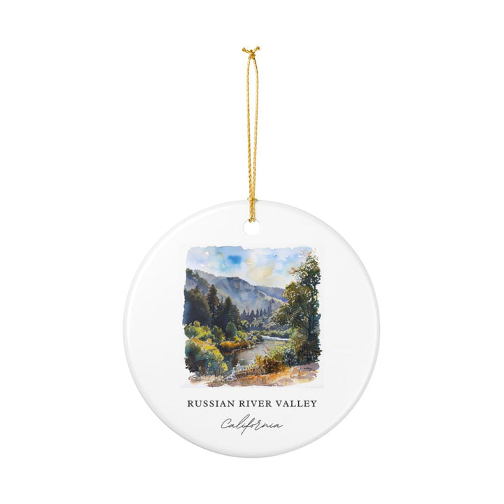 Russian River Valley Ornament: Unique Russian River Valley Souvenir, Russian River Valley Xmas Decor, and Authentic Russian River Valley Gift
