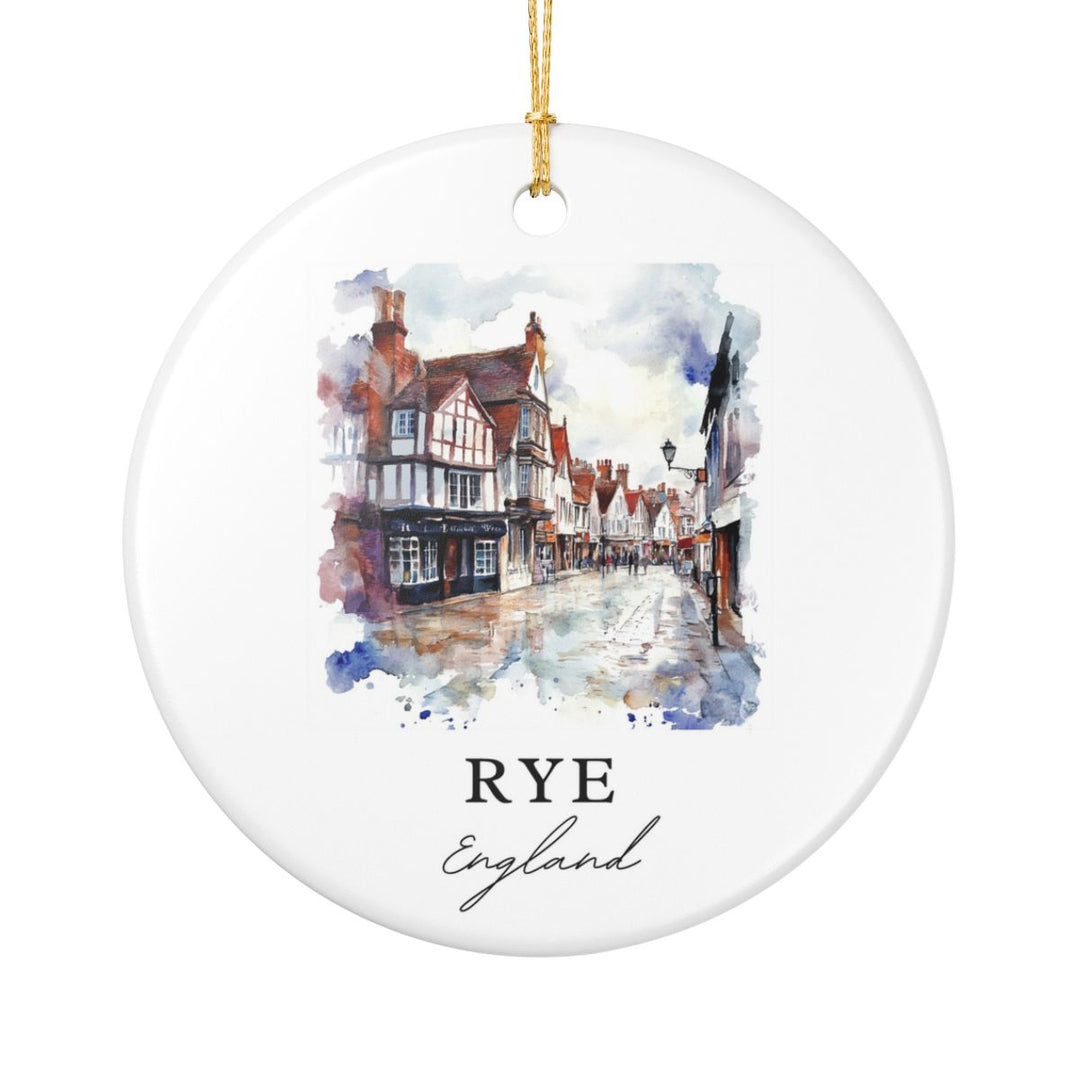 Rye England Ornament: Unique Rye England Souvenir, Rye England Xmas Decor, and Authentic Rye England Gift