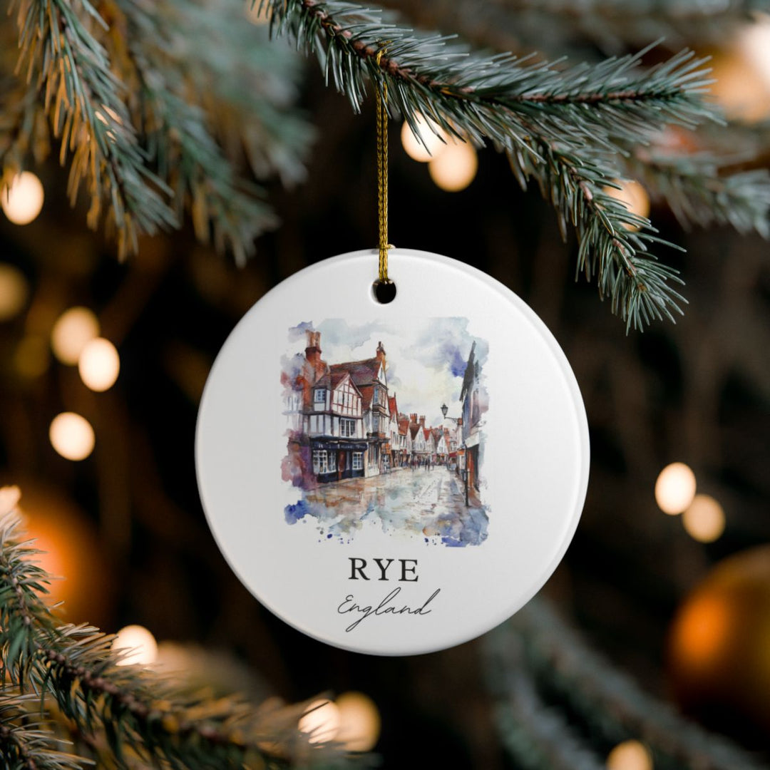 Rye England Ornament: Unique Rye England Souvenir, Rye England Xmas Decor, and Authentic Rye England Gift