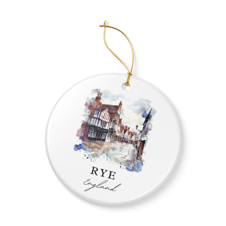 Rye England Ornament: Unique Rye England Souvenir, Rye England Xmas Decor, and Authentic Rye England Gift