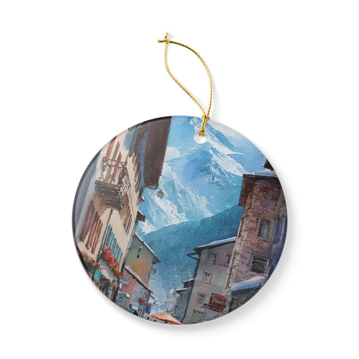 Saas-fee Switzerland Ornament: Unique Saas-fee Switzerland Souvenir, Saas-fee Switzerland Xmas Decor, and Authentic Saas-fee Switzerland Gift