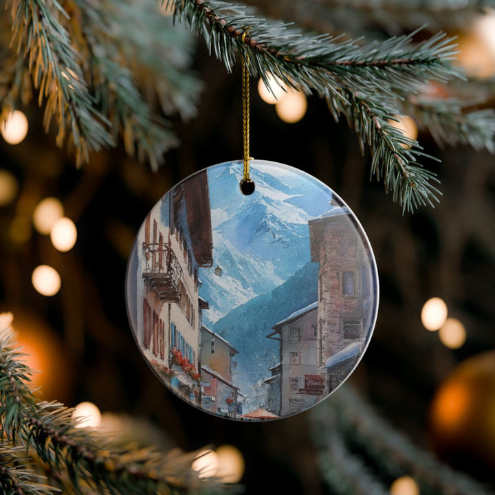 Saas-fee Switzerland Ornament: Unique Saas-fee Switzerland Souvenir, Saas-fee Switzerland Xmas Decor, and Authentic Saas-fee Switzerland Gift