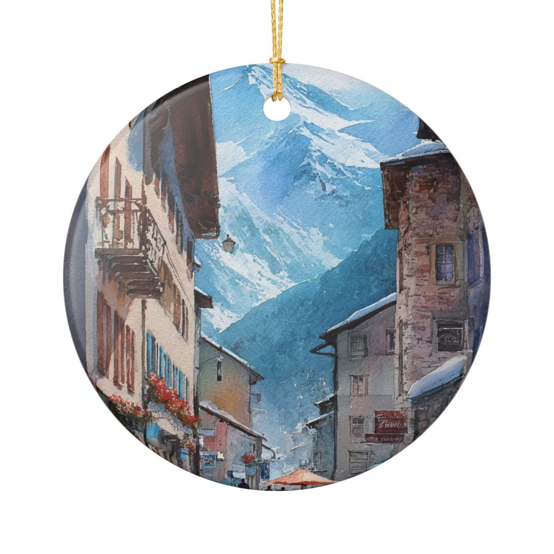 Saas-fee Switzerland Ornament: Unique Saas-fee Switzerland Souvenir, Saas-fee Switzerland Xmas Decor, and Authentic Saas-fee Switzerland Gift