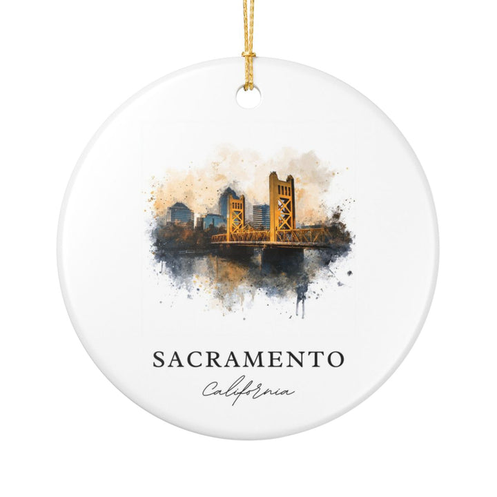 Sacramento California Ornament: Unique Sacramento Souvenir, Sacramento California Xmas Decor, and Authentic Sacramento Gift