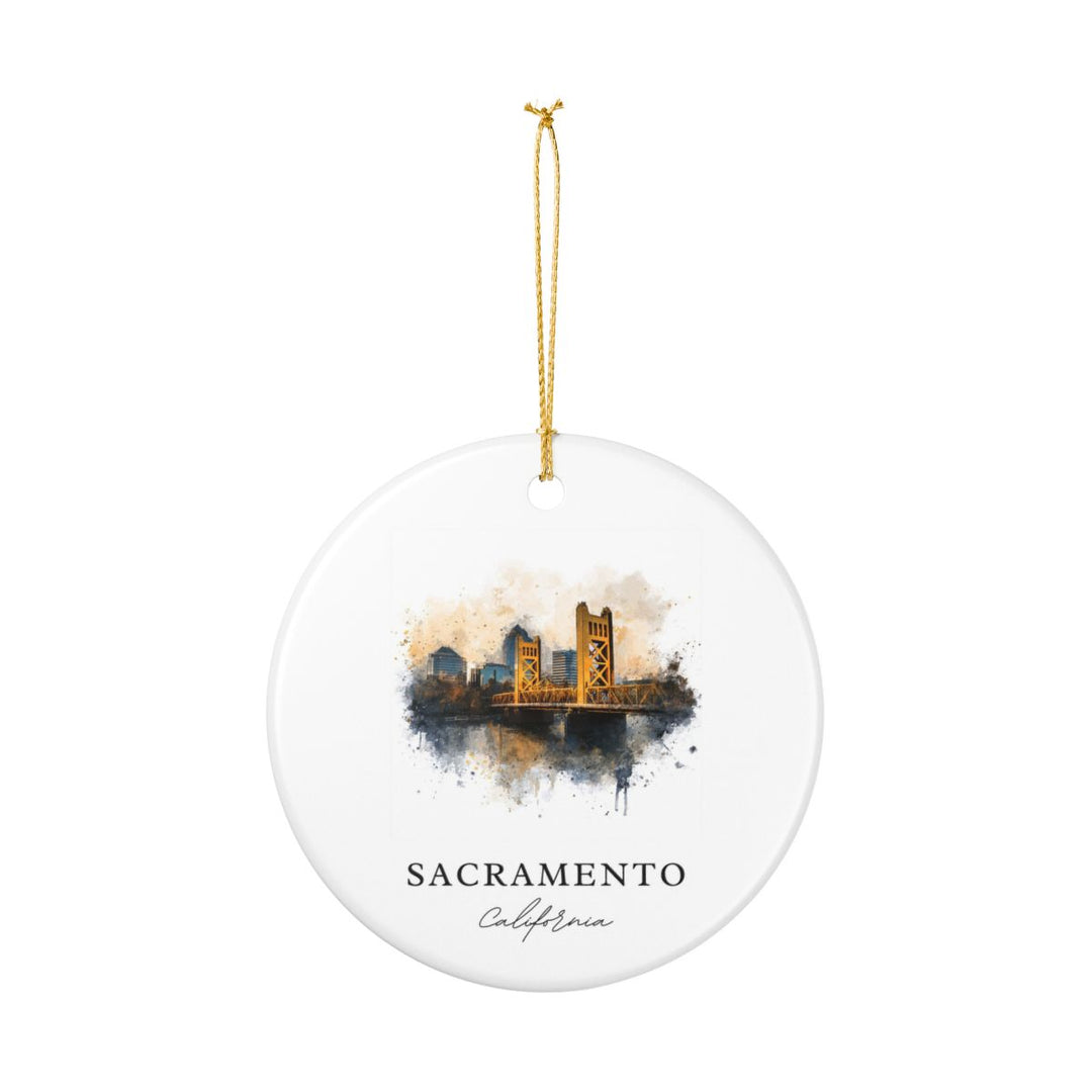 Sacramento California Ornament: Unique Sacramento Souvenir, Sacramento California Xmas Decor, and Authentic Sacramento Gift