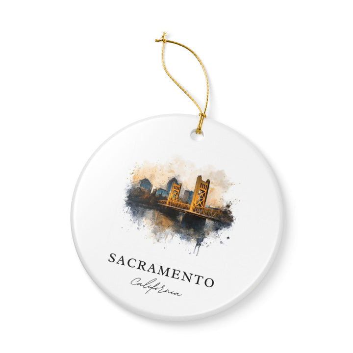 Sacramento California Ornament: Unique Sacramento Souvenir, Sacramento California Xmas Decor, and Authentic Sacramento Gift