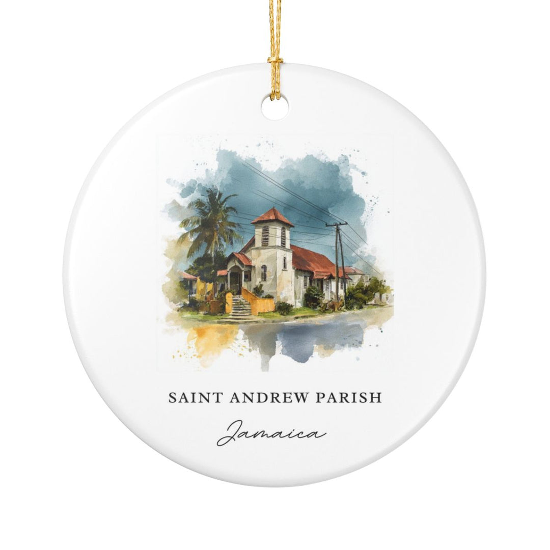 Saint Andrew Parish Jamaica Ornament: Unique Saint Andrew Parish Souvenir, Saint Andrew Parish Xmas Decor, and Authentic Saint Andrew Parish Gift