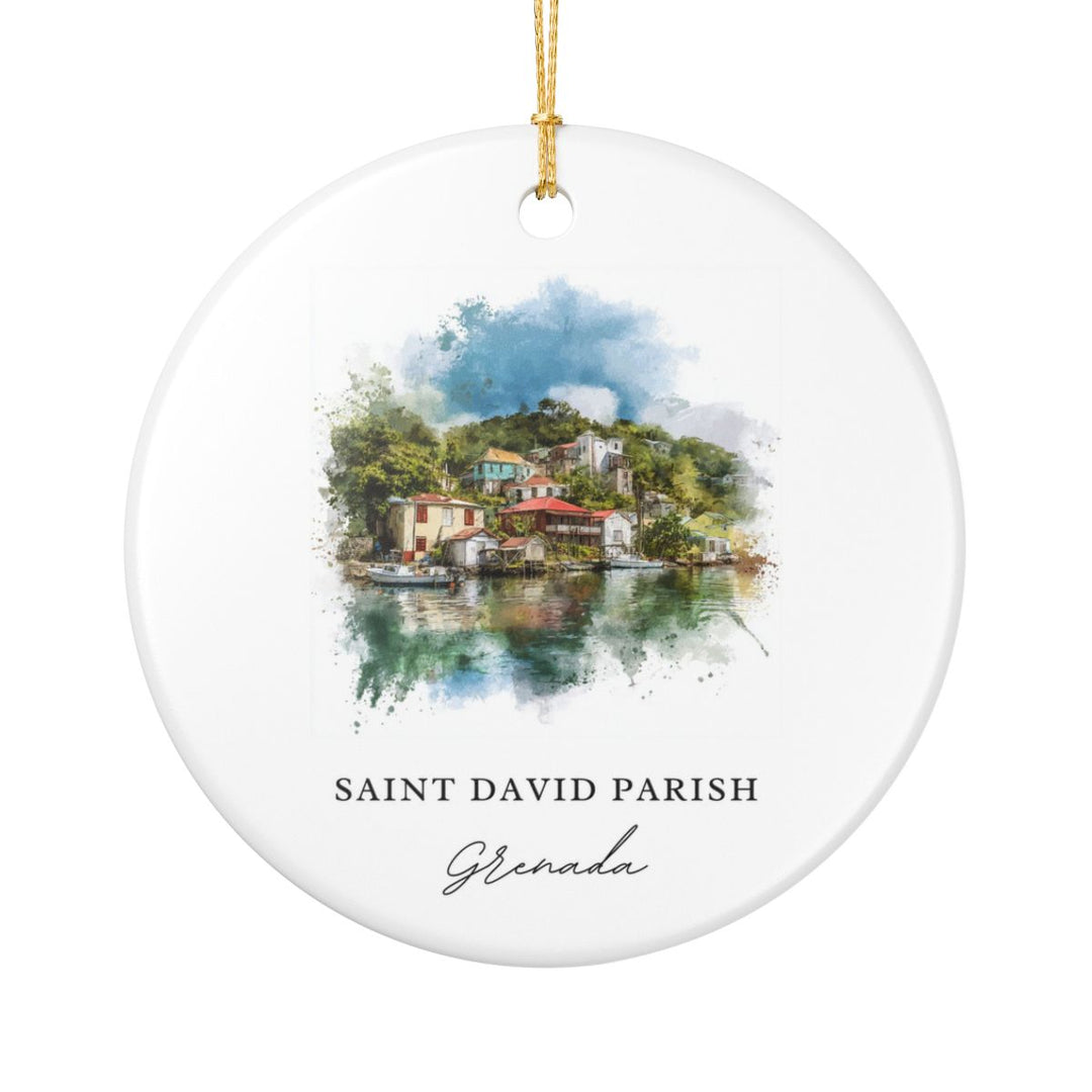 Saint David Parish Grenada Ornament: Unique Saint David Parish Grenada Souvenir, Saint David Parish Grenada Xmas Decor