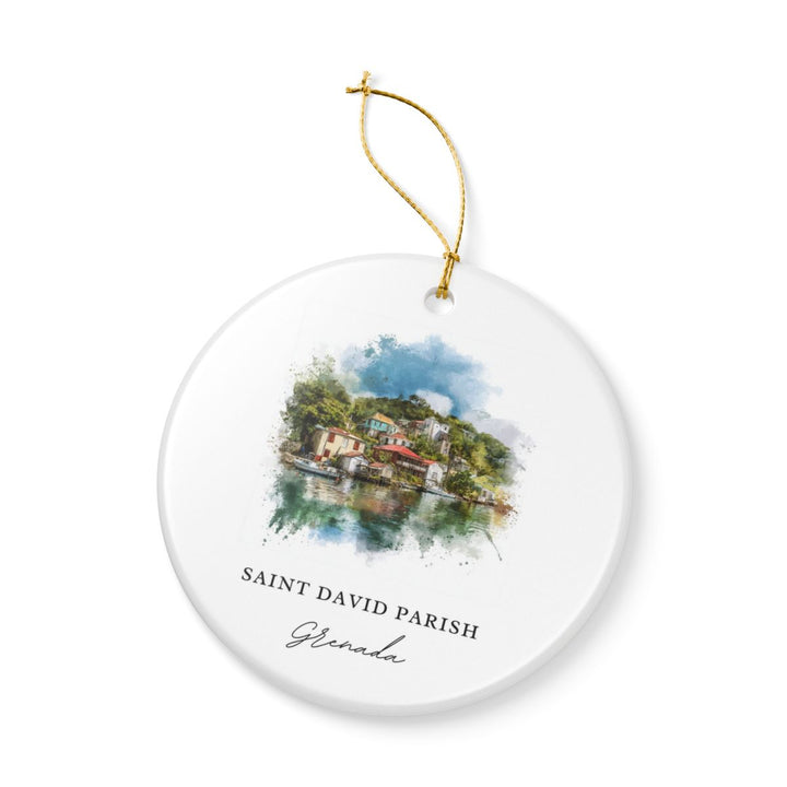 Saint David Parish Grenada Ornament: Unique Saint David Parish Grenada Souvenir, Saint David Parish Grenada Xmas Decor