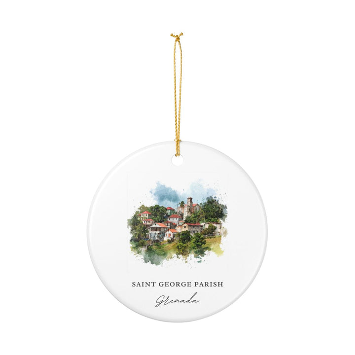 Saint George Parish Grenada Ornament: Unique Saint George Parish Grenada Souvenir, Saint George Parish Grenada Xmas Decor