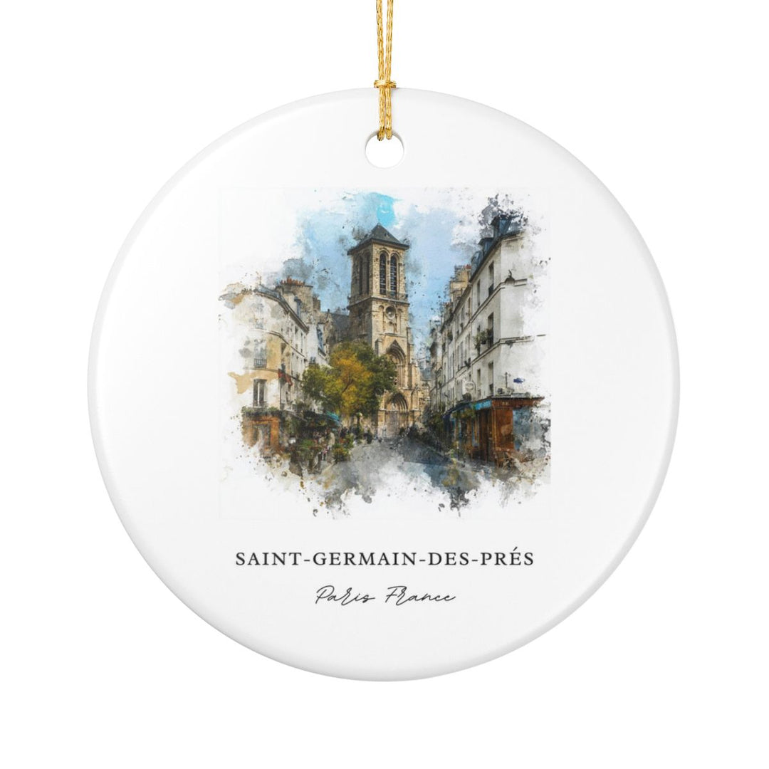 Saint Germain Des Prés Paris Ornament: Unique Saint Germain Des Prés Paris Souvenir, Saint Germain Des Prés Paris Xmas Decor