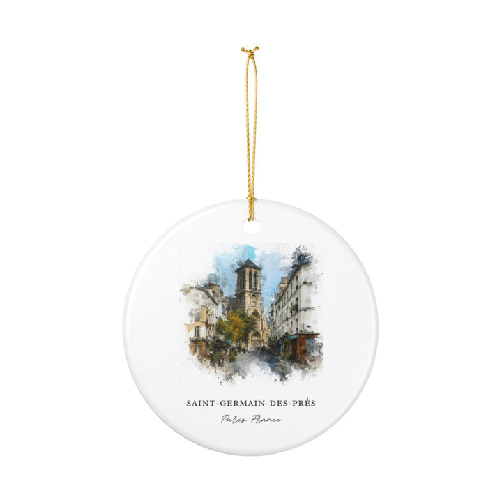 Saint Germain Des Prés Paris Ornament: Unique Saint Germain Des Prés Paris Souvenir, Saint Germain Des Prés Paris Xmas Decor