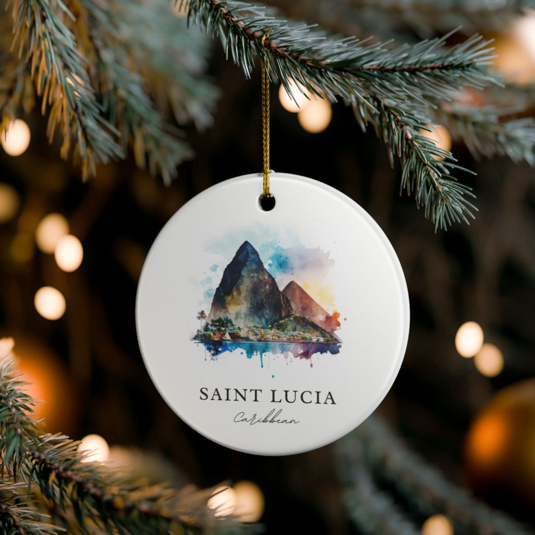 Saint Lucia Caribbean Ornament | Christmas Travel Souvenir Gift