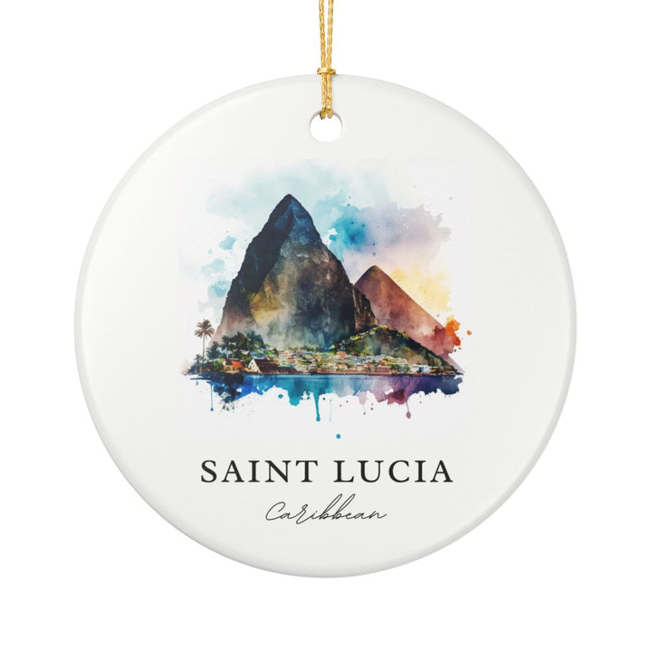 Saint Lucia Caribbean Ornament | Christmas Travel Souvenir Gift