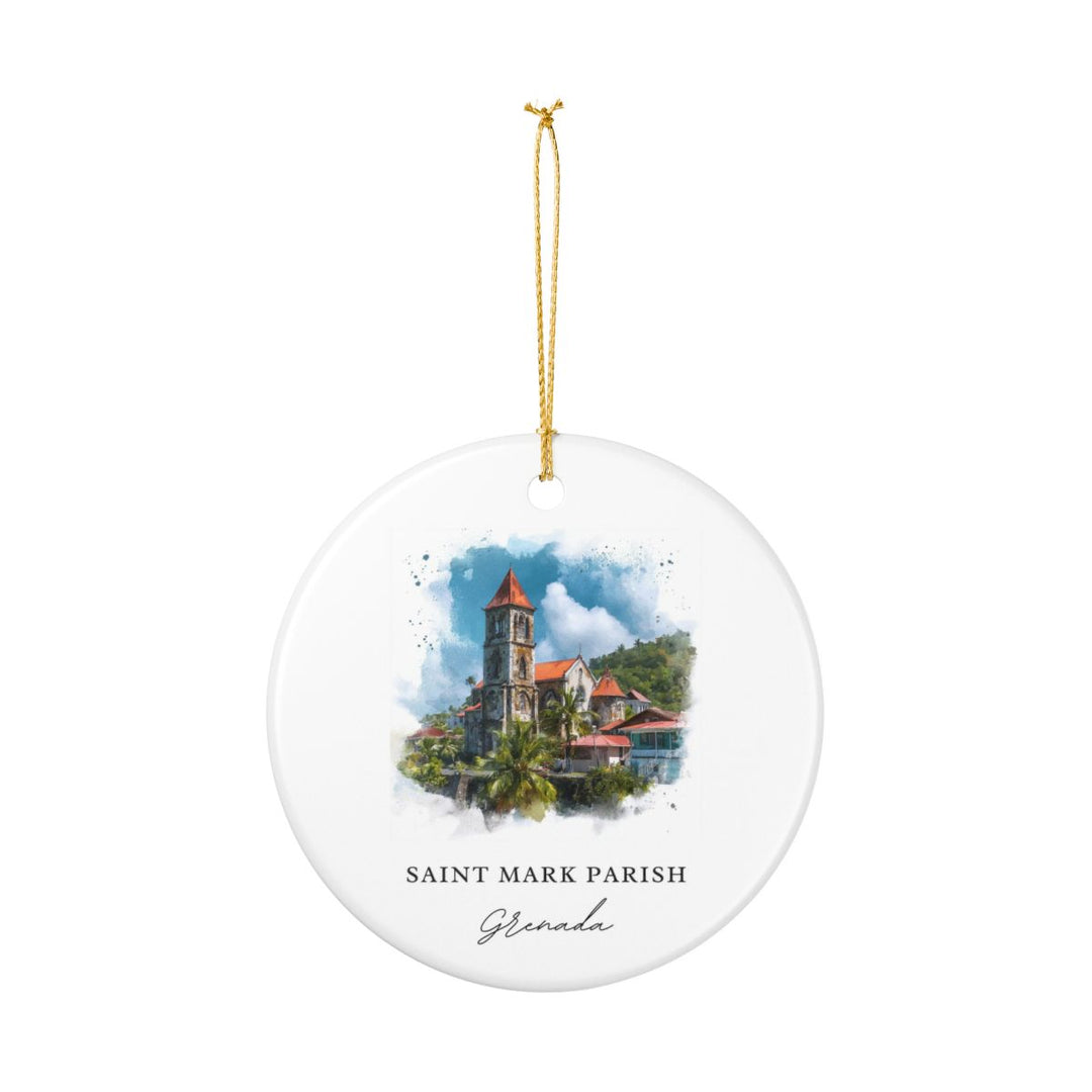 Saint Mark Parish Grenada Ornament: Unique Saint Mark Parish Grenada Souvenir, Saint Mark Parish Grenada Xmas Decor