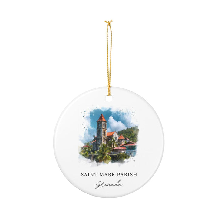 Saint Mark Parish Grenada Ornament: Unique Saint Mark Parish Grenada Souvenir, Saint Mark Parish Grenada Xmas Decor