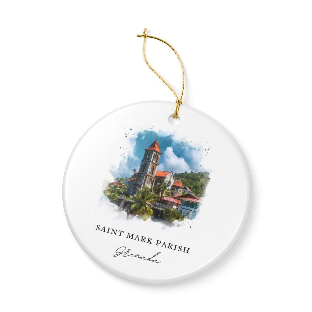 Saint Mark Parish Grenada Ornament: Unique Saint Mark Parish Grenada Souvenir, Saint Mark Parish Grenada Xmas Decor