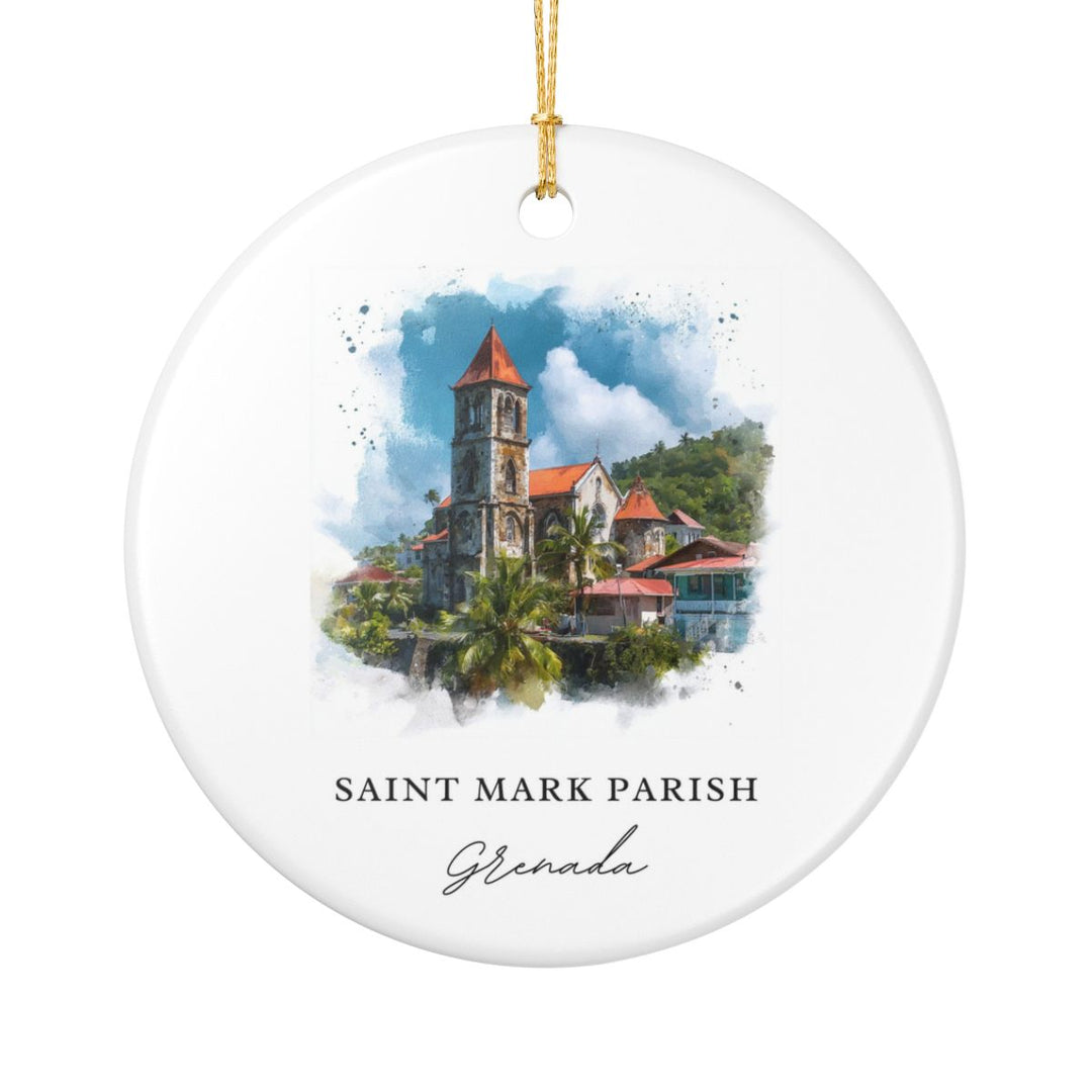 Saint Mark Parish Grenada Ornament: Unique Saint Mark Parish Grenada Souvenir, Saint Mark Parish Grenada Xmas Decor