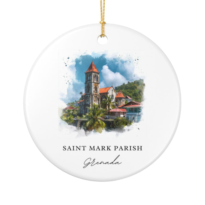 Saint Mark Parish Grenada Ornament: Unique Saint Mark Parish Grenada Souvenir, Saint Mark Parish Grenada Xmas Decor