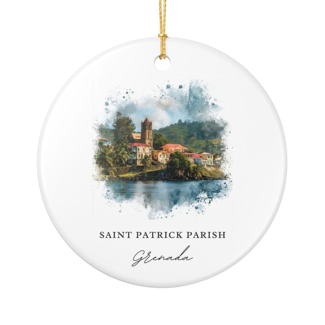 Saint Patrick Parish Grenada Ornament: Unique Saint Patrick Parish Grenada Souvenir, Saint Patrick Parish Grenada Xmas Decor