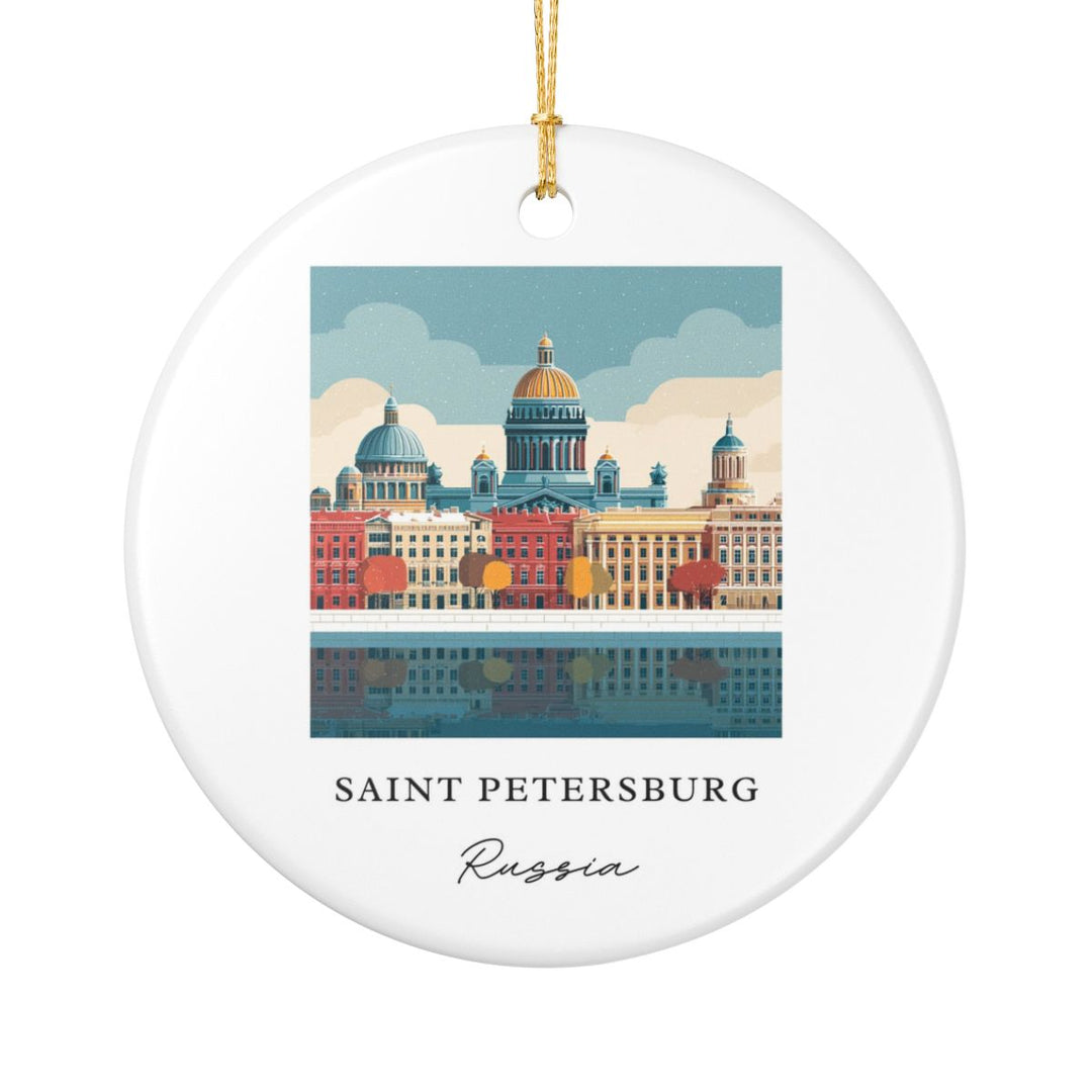 Saint Petersburg Russia Ornament: Unique Saint Petersburg Souvenir, Saint Petersburg Russia Xmas Decor, and Authentic Saint Petersburg Gift