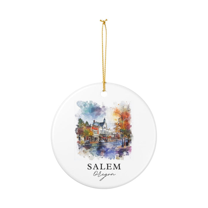 Salem Oregon Ornament: Unique Salem Oregon Souvenir, Salem Oregon Xmas Decor, and Authentic Salem Oregon Gift