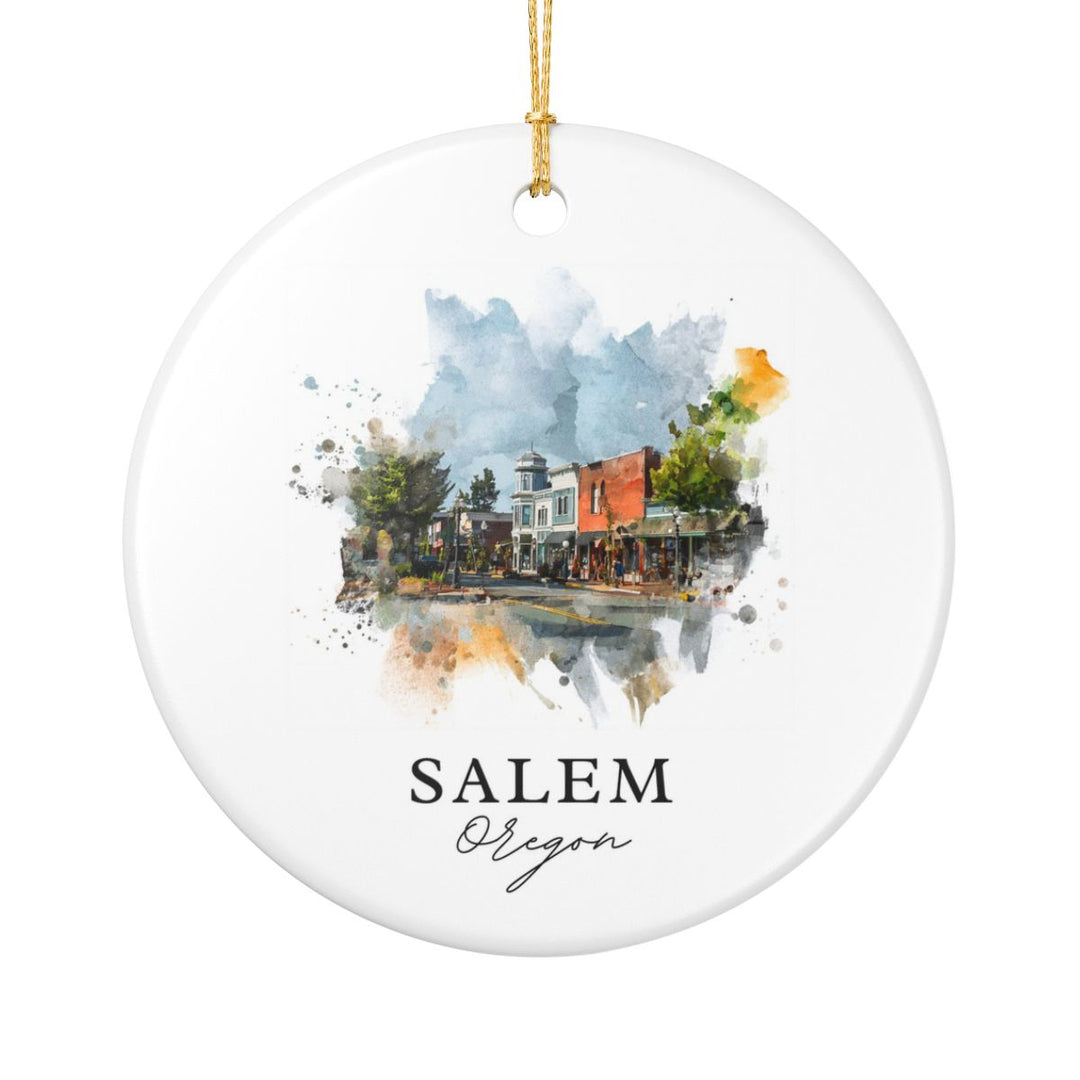 Salem Oregon Ornament: Unique Salem Souvenir, Salem Oregon Xmas Decor, and Authentic Salem Gift