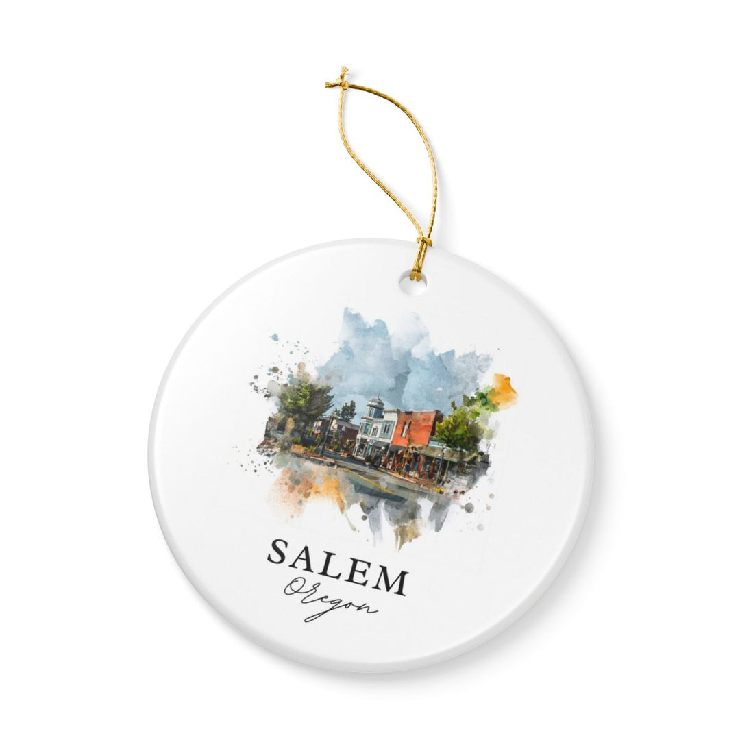 Salem Oregon Ornament: Unique Salem Souvenir, Salem Oregon Xmas Decor, and Authentic Salem Gift