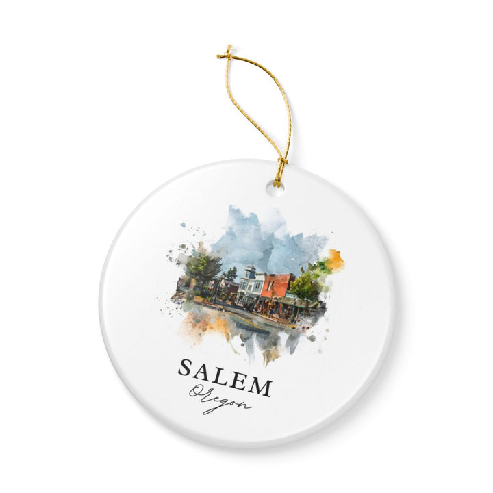 Salem Oregon Ornament: Unique Salem Souvenir, Salem Oregon Xmas Decor, and Authentic Salem Gift